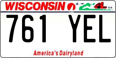 WI license plate 761YEL