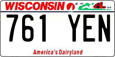 WI license plate 761YEN