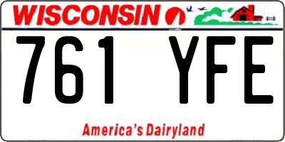 WI license plate 761YFE