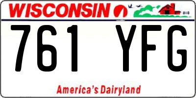 WI license plate 761YFG