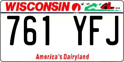 WI license plate 761YFJ
