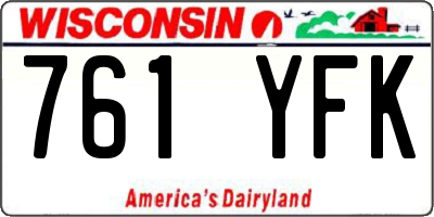 WI license plate 761YFK