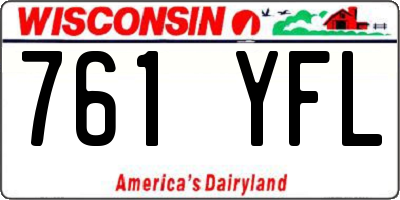 WI license plate 761YFL