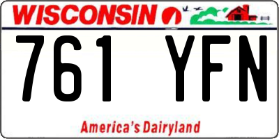 WI license plate 761YFN