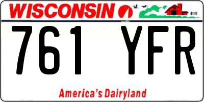 WI license plate 761YFR