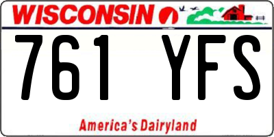 WI license plate 761YFS