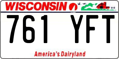WI license plate 761YFT