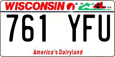 WI license plate 761YFU
