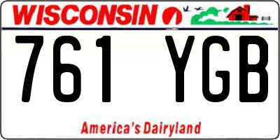 WI license plate 761YGB