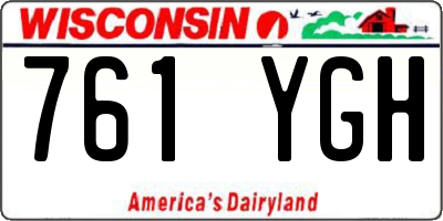 WI license plate 761YGH