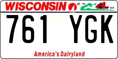 WI license plate 761YGK