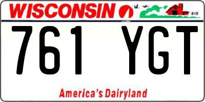 WI license plate 761YGT
