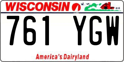 WI license plate 761YGW