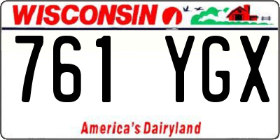 WI license plate 761YGX