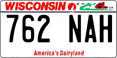 WI license plate 762NAH