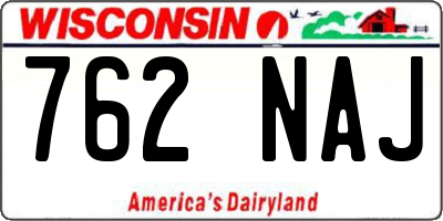 WI license plate 762NAJ