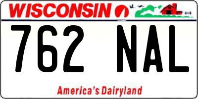 WI license plate 762NAL