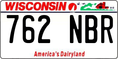 WI license plate 762NBR