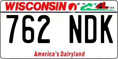 WI license plate 762NDK