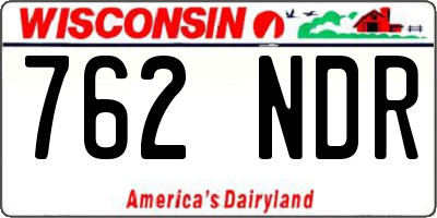 WI license plate 762NDR