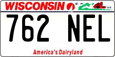 WI license plate 762NEL