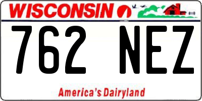 WI license plate 762NEZ