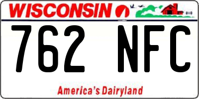 WI license plate 762NFC