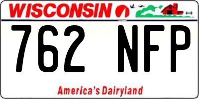 WI license plate 762NFP