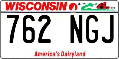 WI license plate 762NGJ
