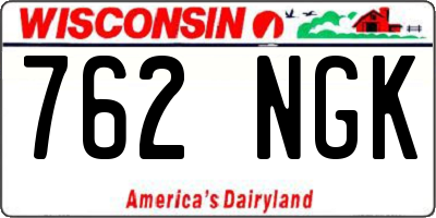 WI license plate 762NGK