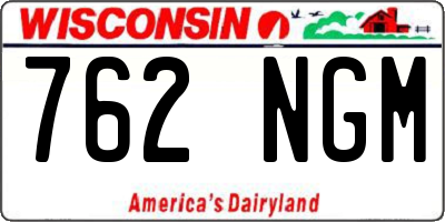 WI license plate 762NGM