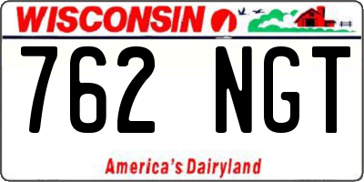 WI license plate 762NGT