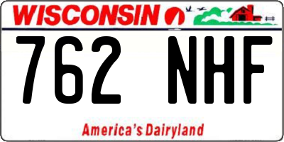 WI license plate 762NHF