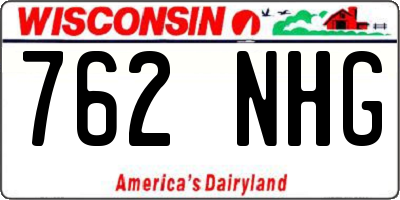 WI license plate 762NHG