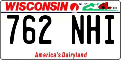 WI license plate 762NHI