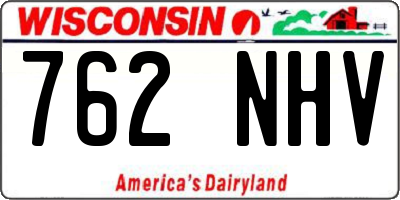 WI license plate 762NHV