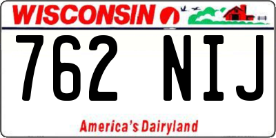 WI license plate 762NIJ