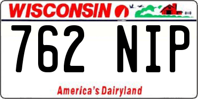 WI license plate 762NIP