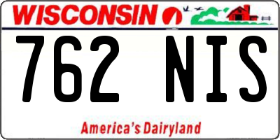 WI license plate 762NIS