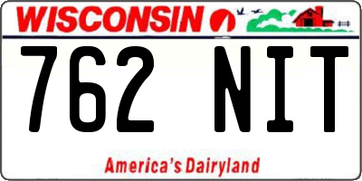 WI license plate 762NIT