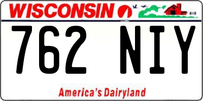 WI license plate 762NIY