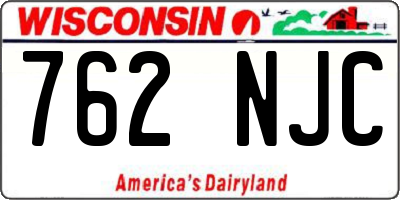 WI license plate 762NJC