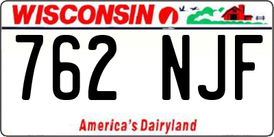 WI license plate 762NJF