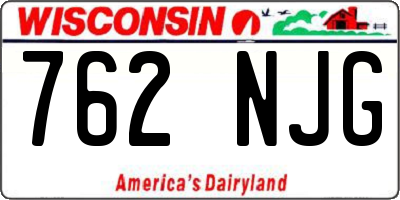 WI license plate 762NJG