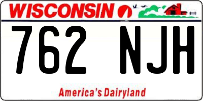 WI license plate 762NJH