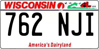 WI license plate 762NJI