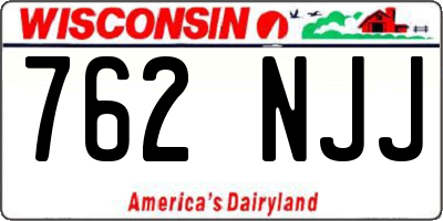 WI license plate 762NJJ