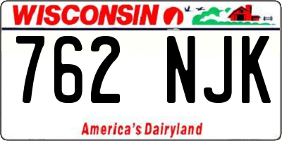 WI license plate 762NJK