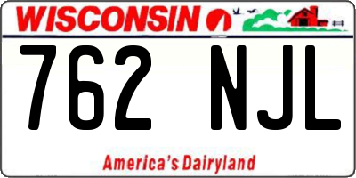 WI license plate 762NJL