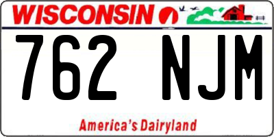 WI license plate 762NJM